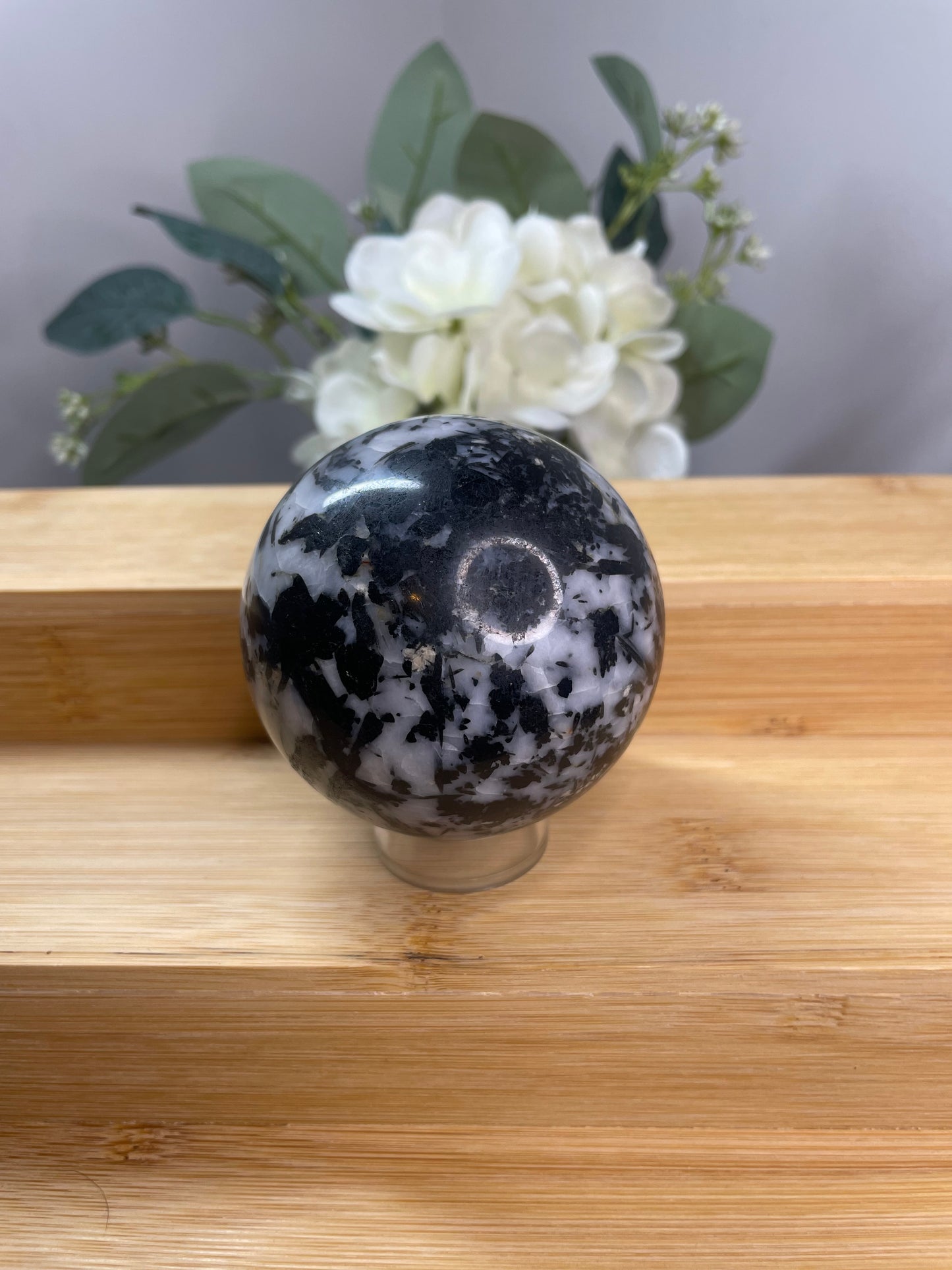 Black Tourmaline in Quartz Sphere