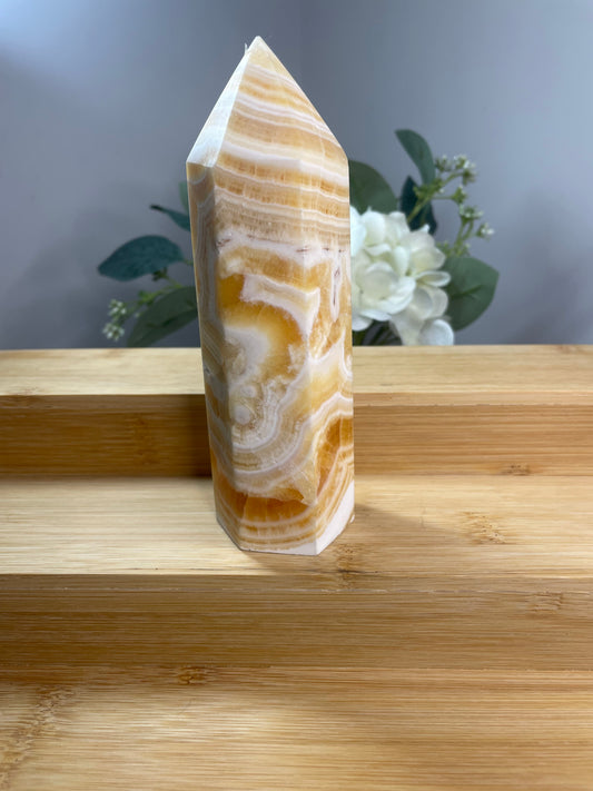 Yellow Banded Calcite Tower
