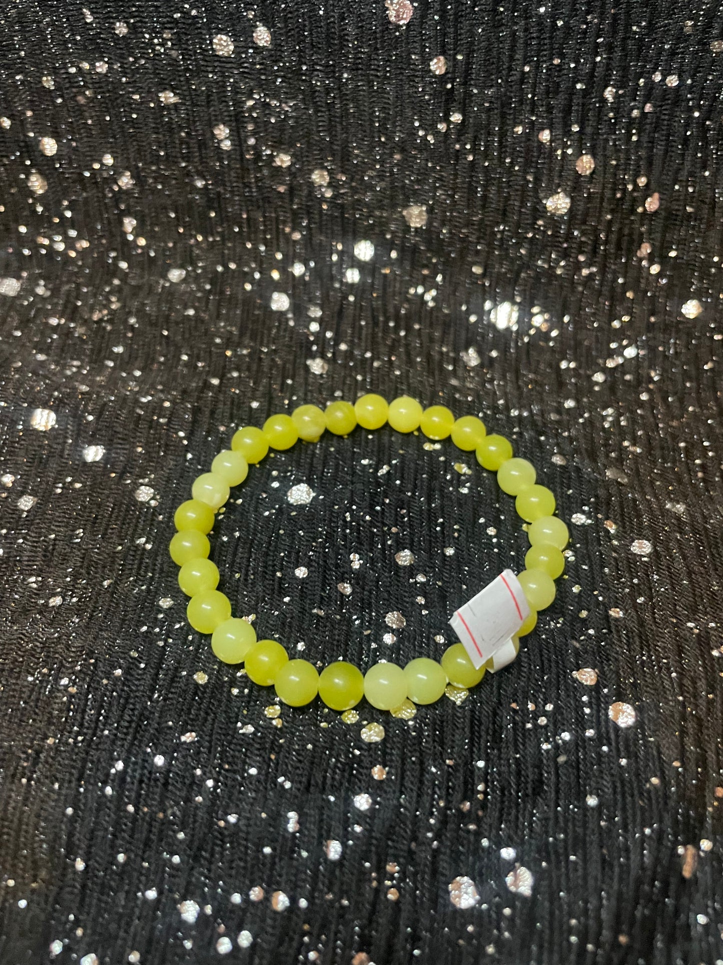 Yellow Jade Bead Bracelet