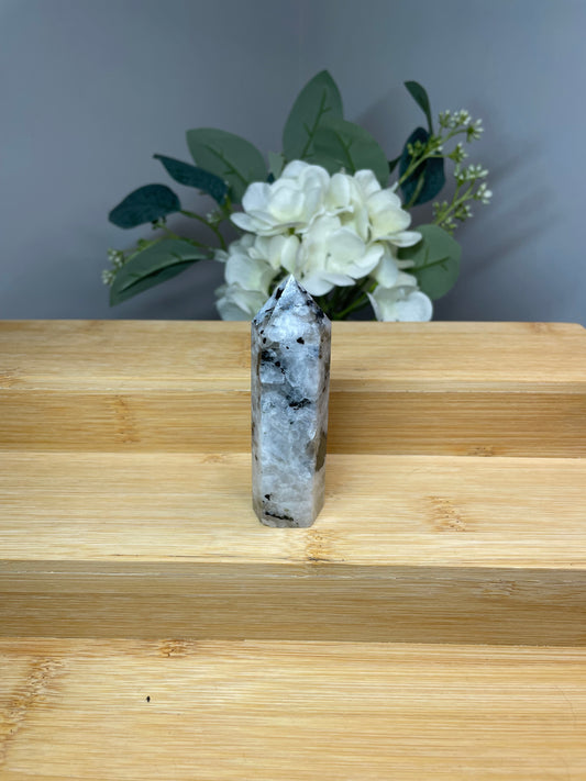 Rainbow Moonstone Point