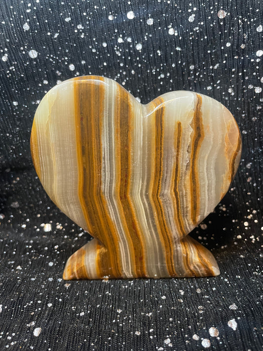 Green Onyx Heart Carving