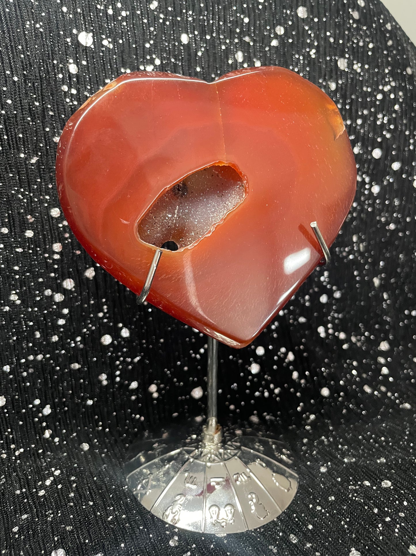 Carnelian Heart on Stand