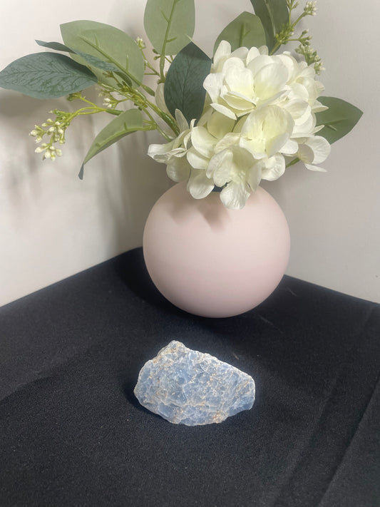 Blue Calcite Raw/1 Polished Side