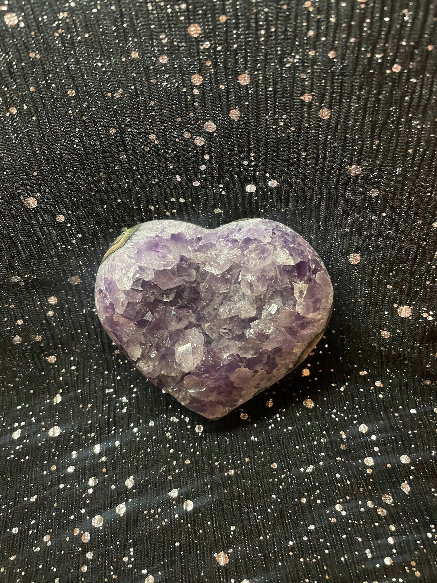 Amethyst Cluster Heart