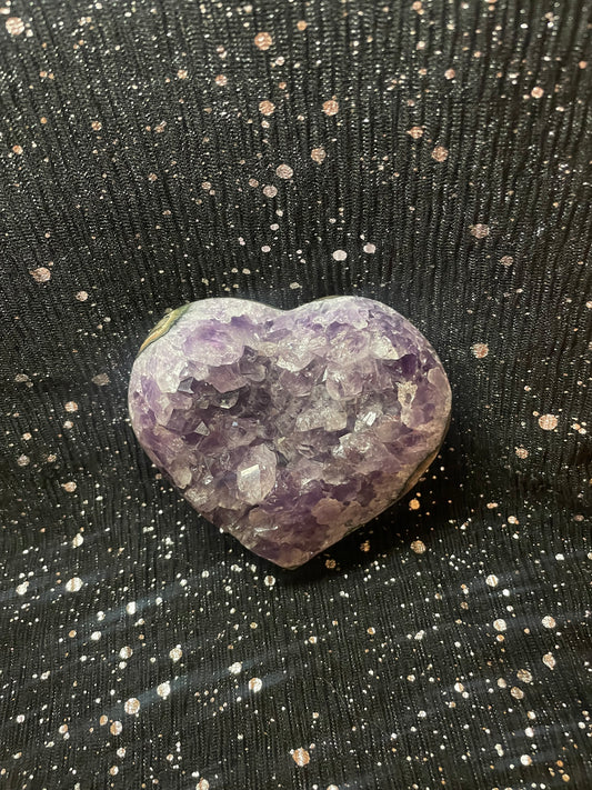 Amethyst Cluster Heart