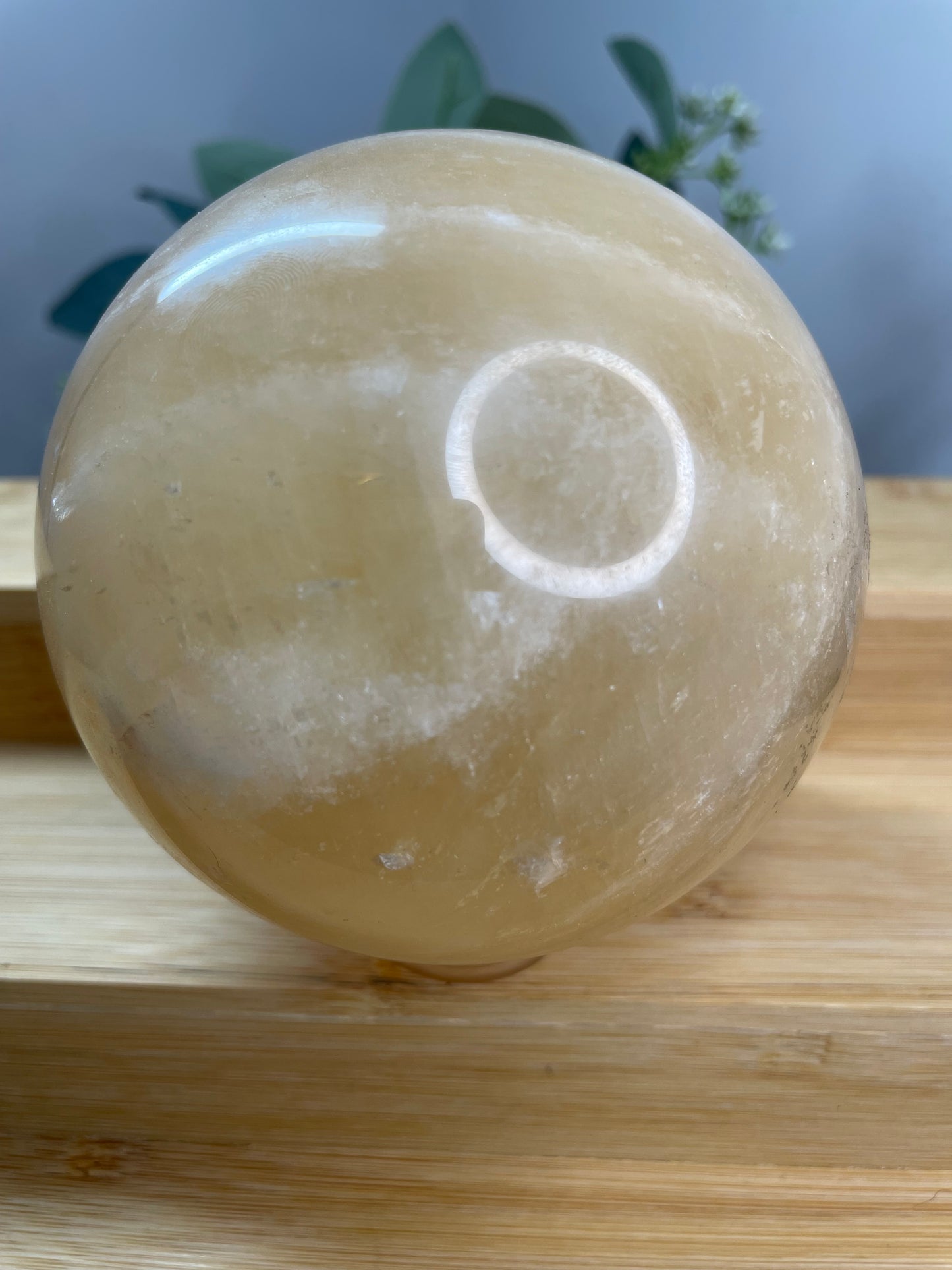 XL Pale Yellow Calcite Sphere
