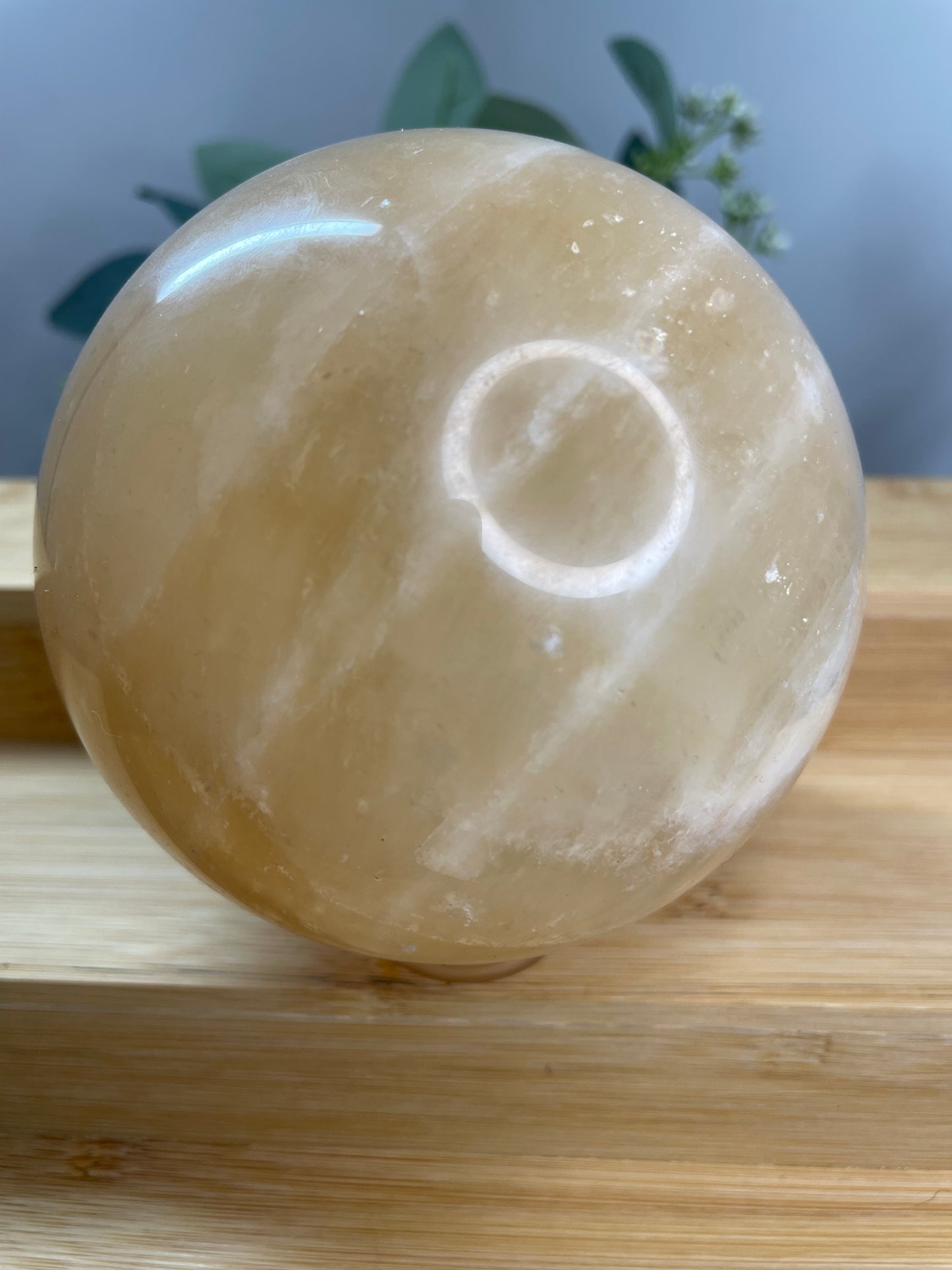 XL Pale Yellow Calcite Sphere
