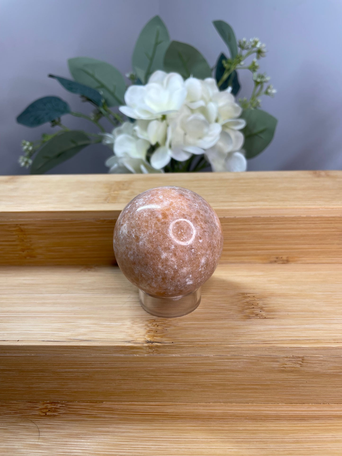 Pale Orange Calcite Sphere