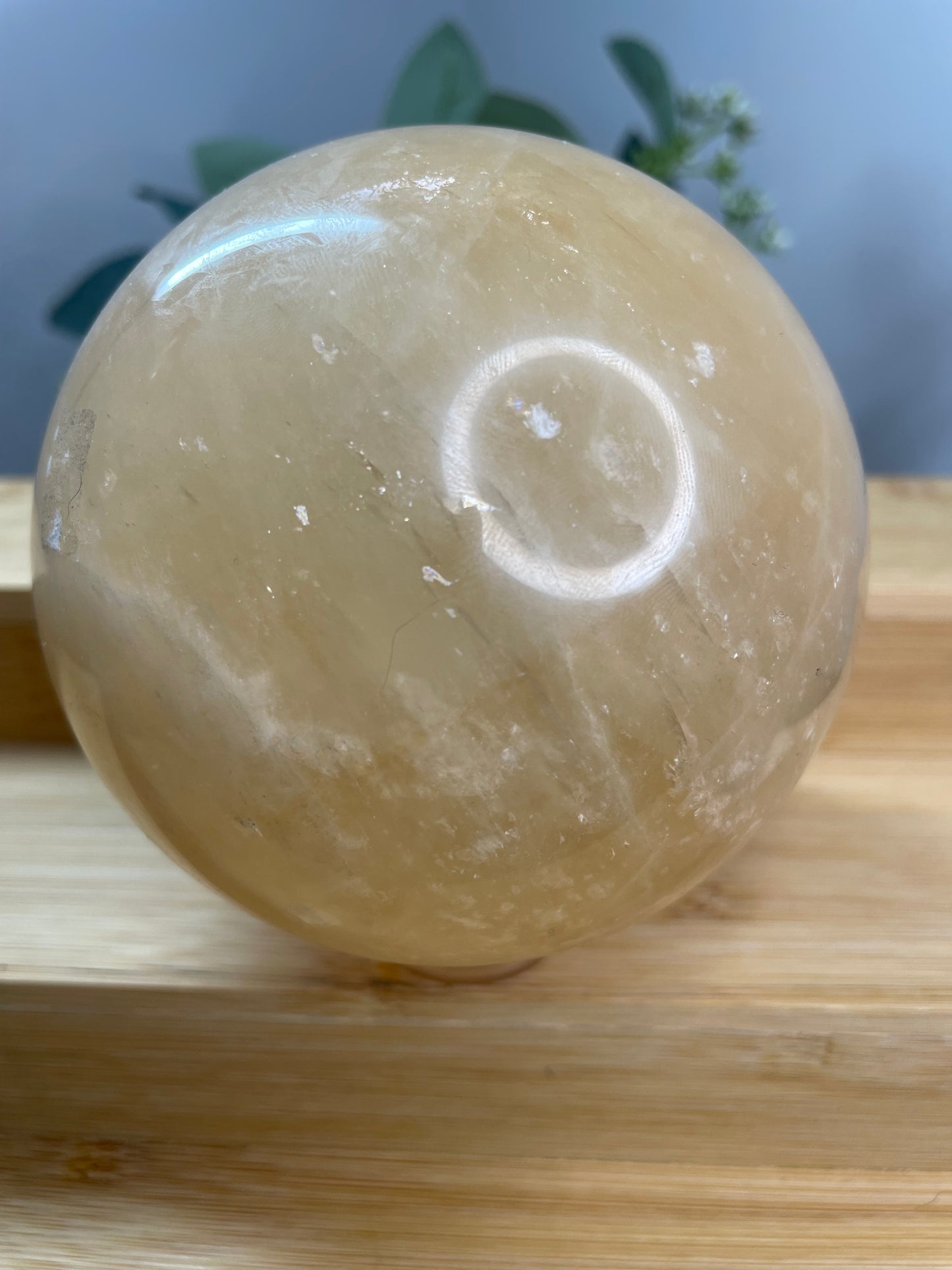XL Pale Yellow Calcite Sphere