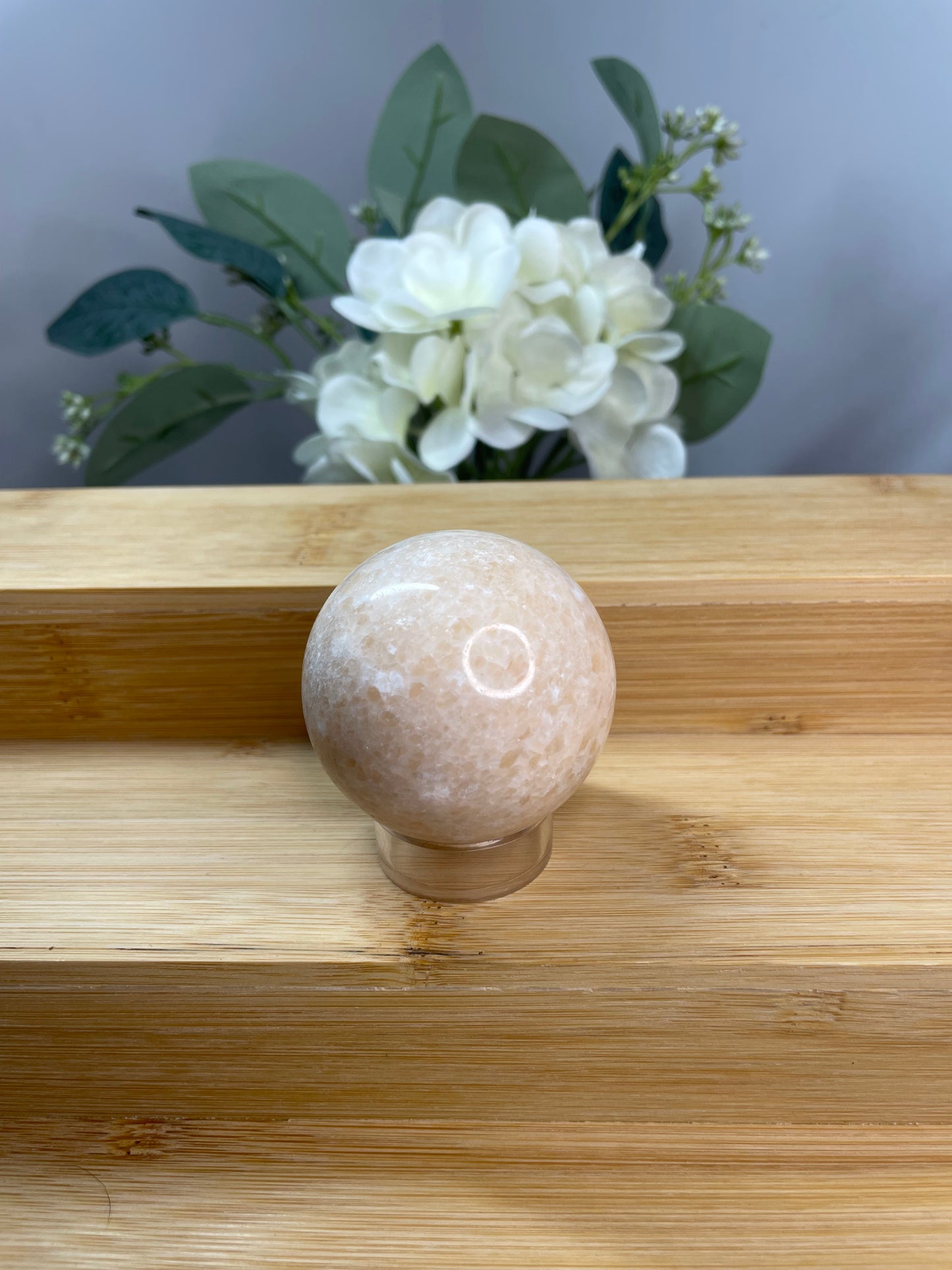 Pale Orange Calcite Sphere