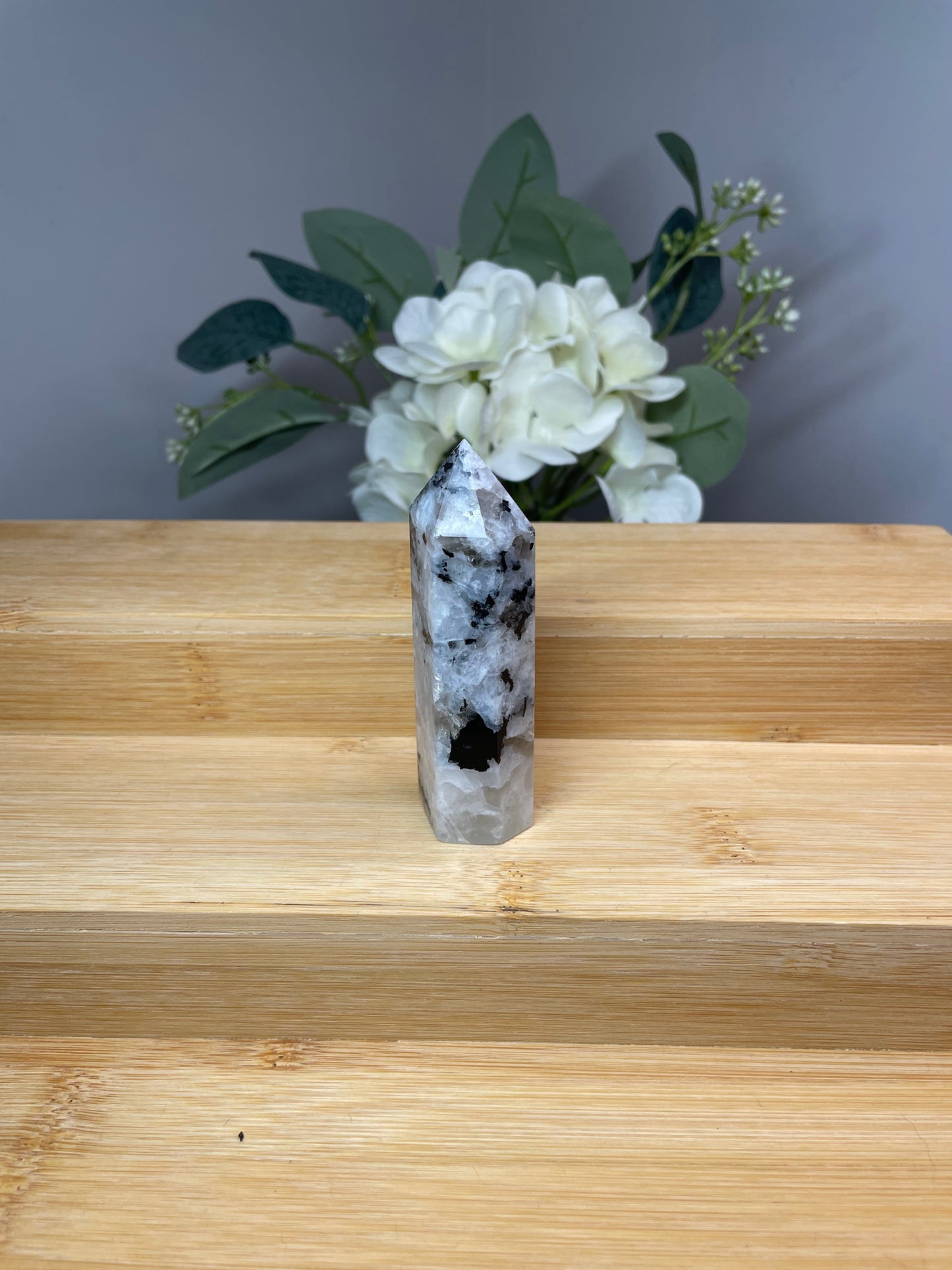 Rainbow Moonstone Point
