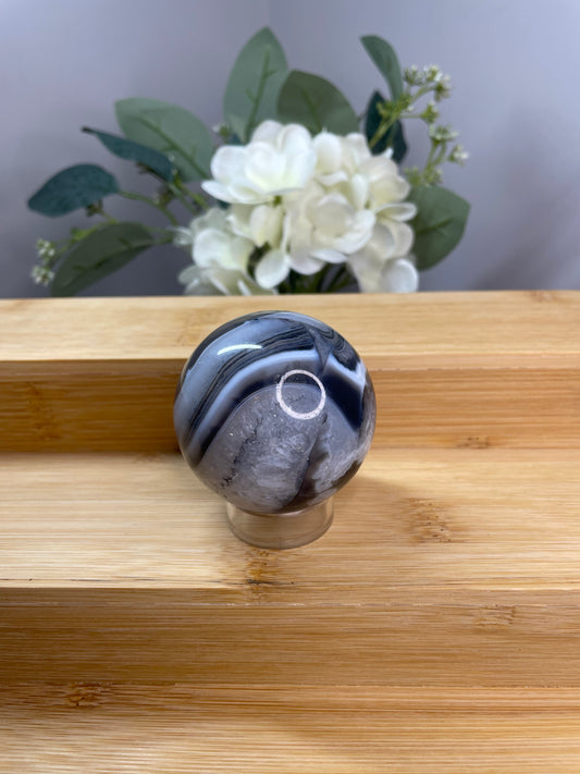 Black Agate Sphere