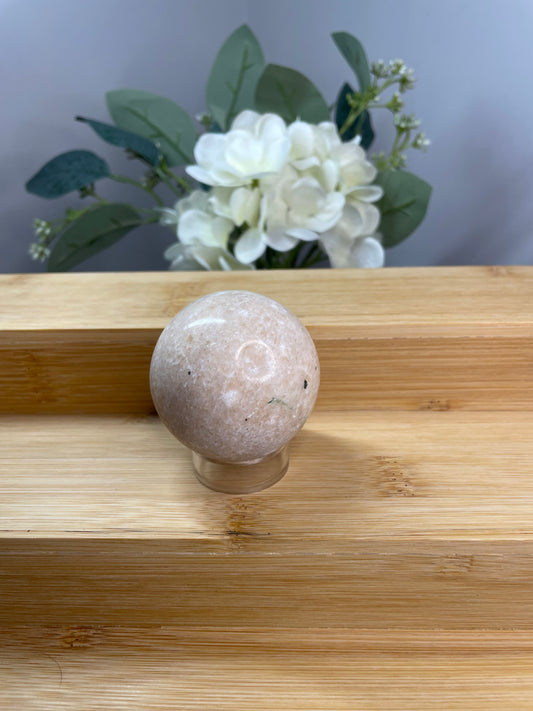 Pale Orange Calcite Sphere