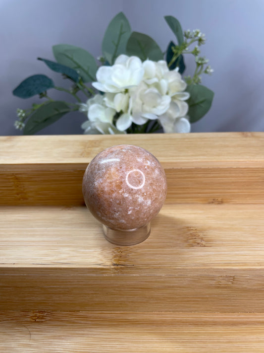 Pale Orange Calcite Sphere