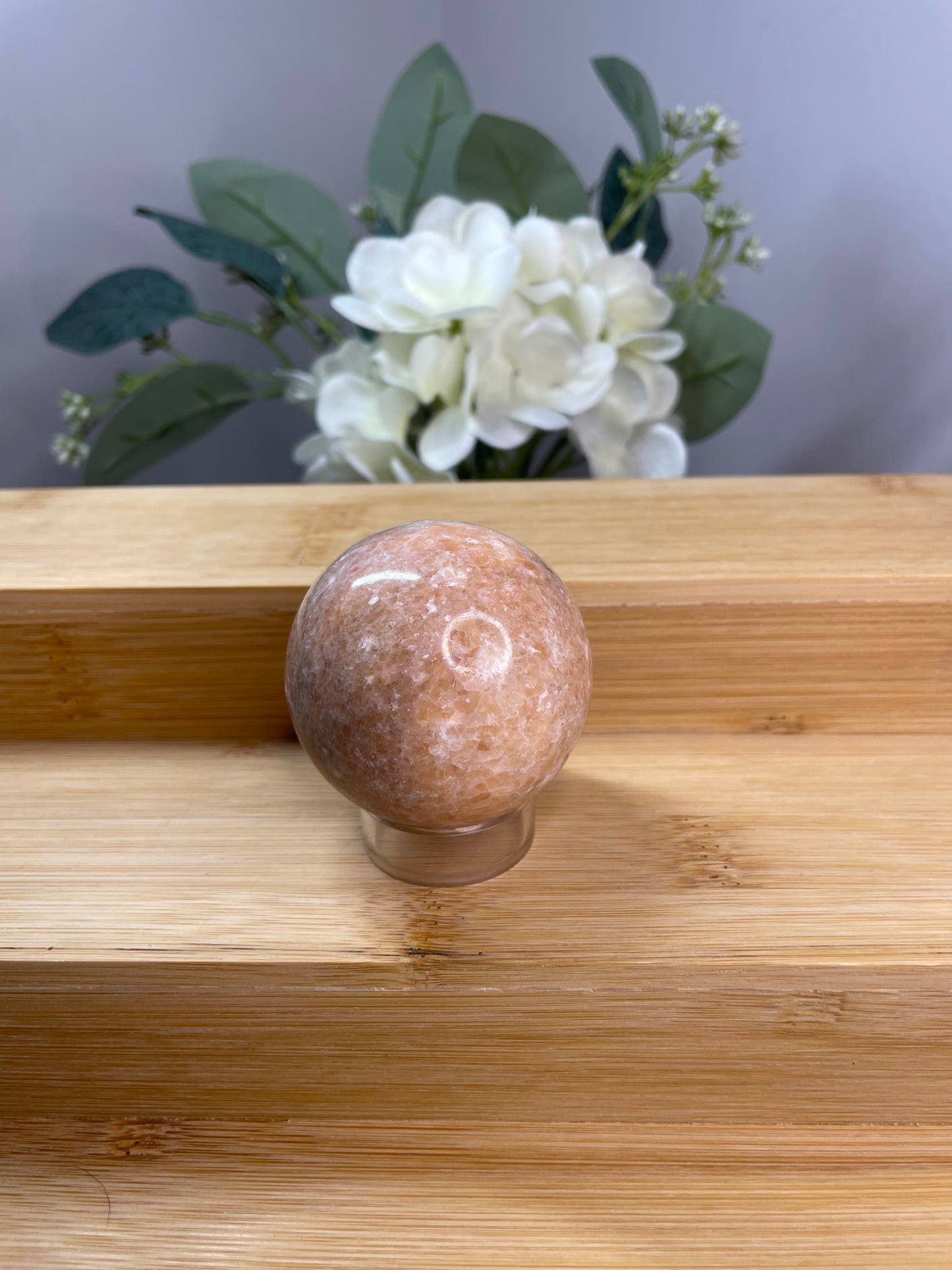 Pale Orange Calcite Sphere