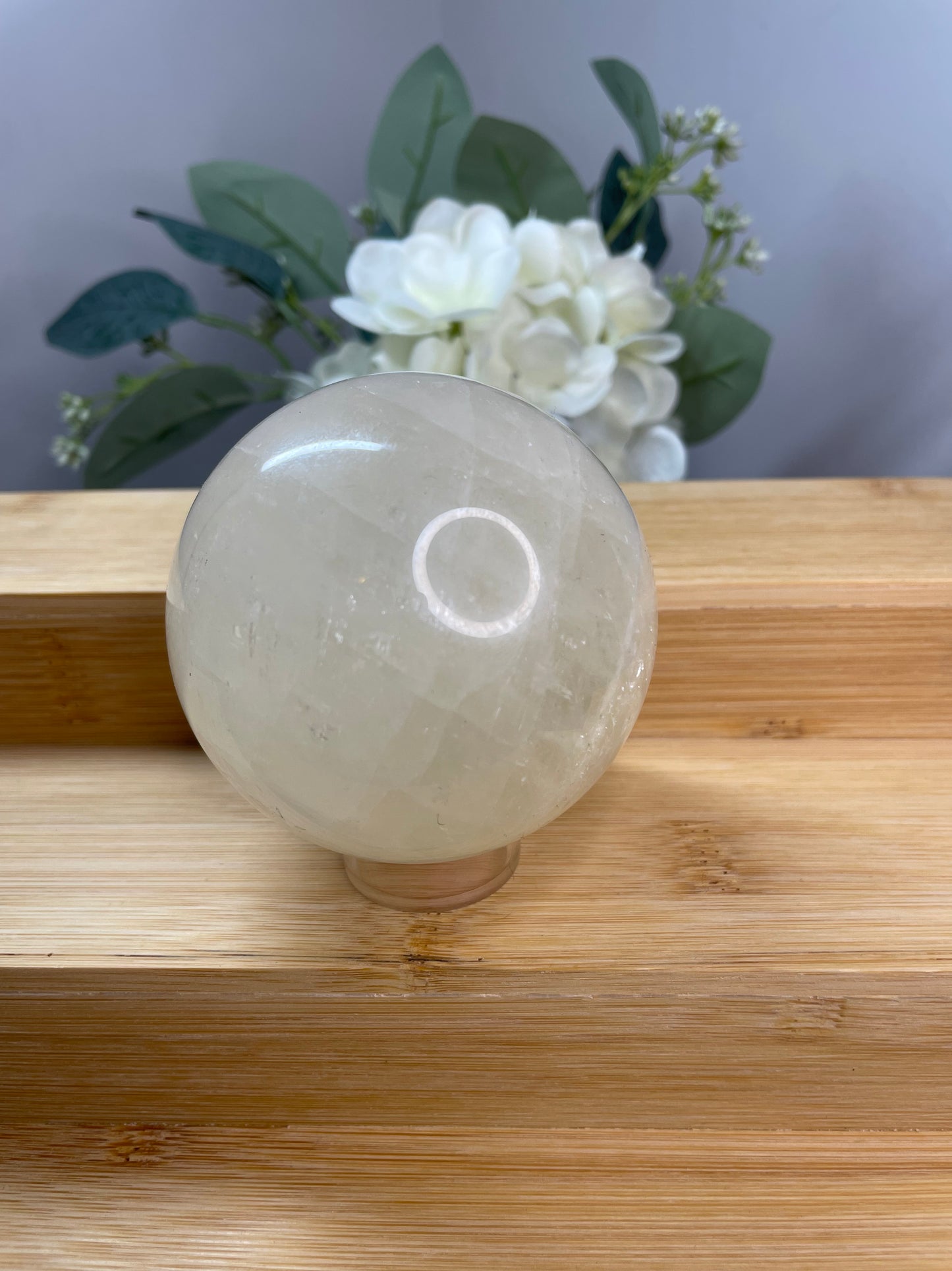 Pale Yellow Calcite Sphere