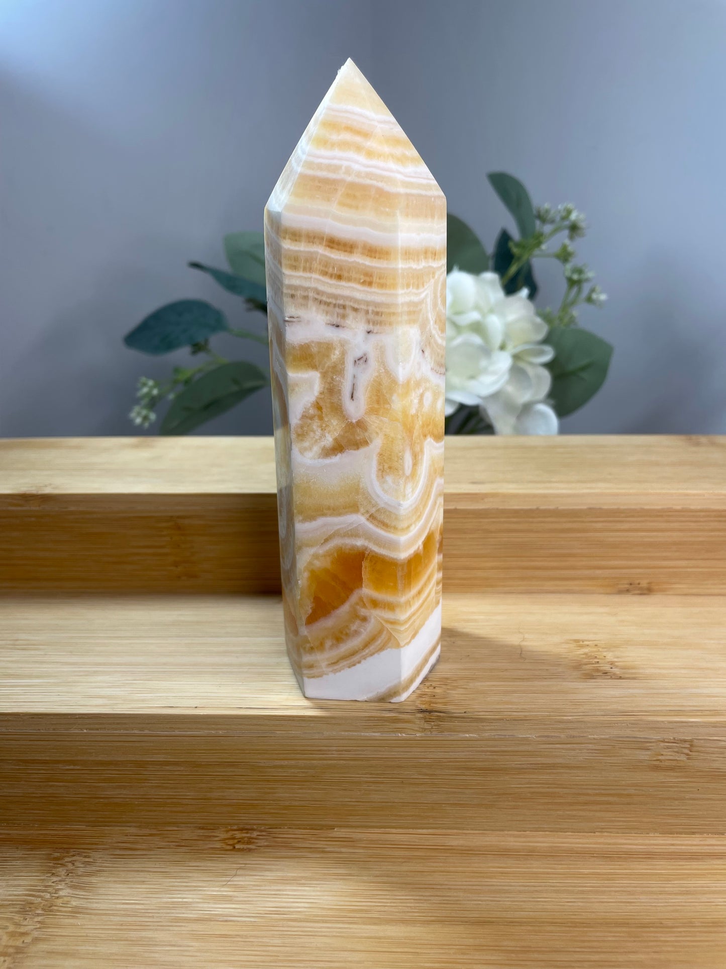 Yellow Banded Calcite Tower