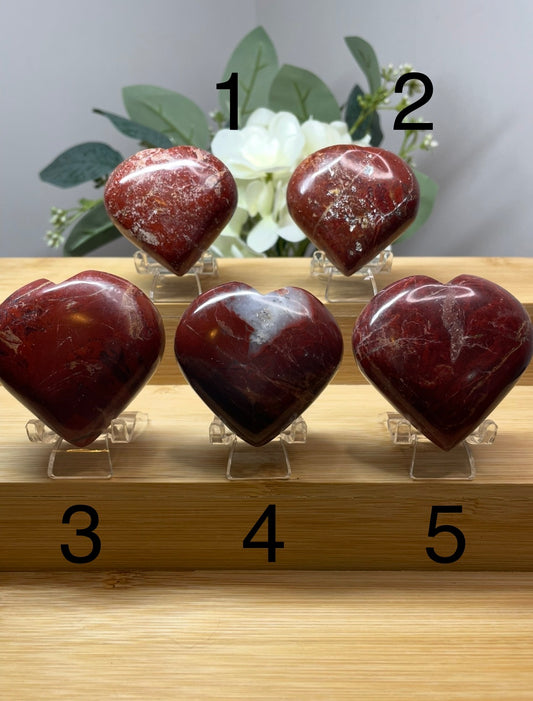 Red Jasper Heart