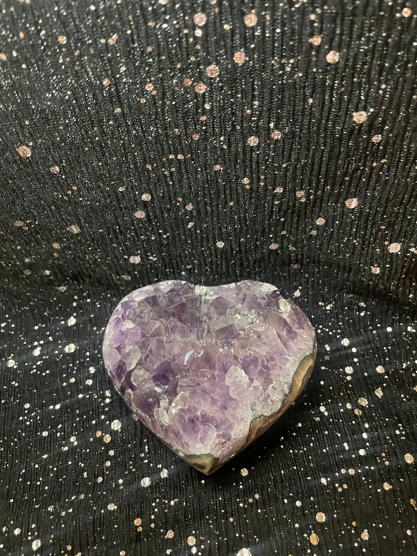 Amethyst Cluster Heart