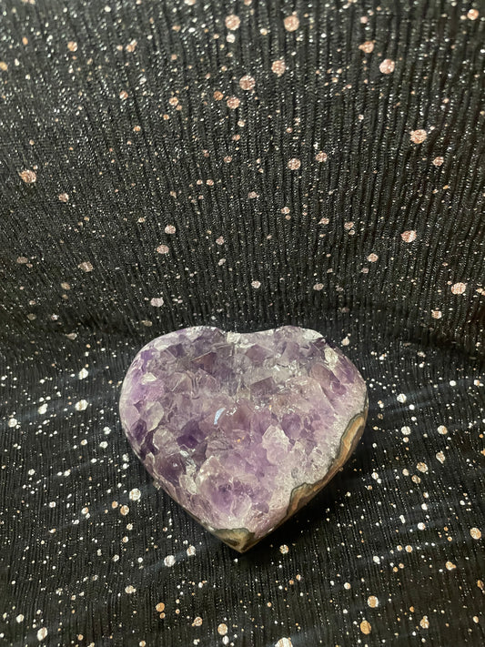 Amethyst Cluster Heart