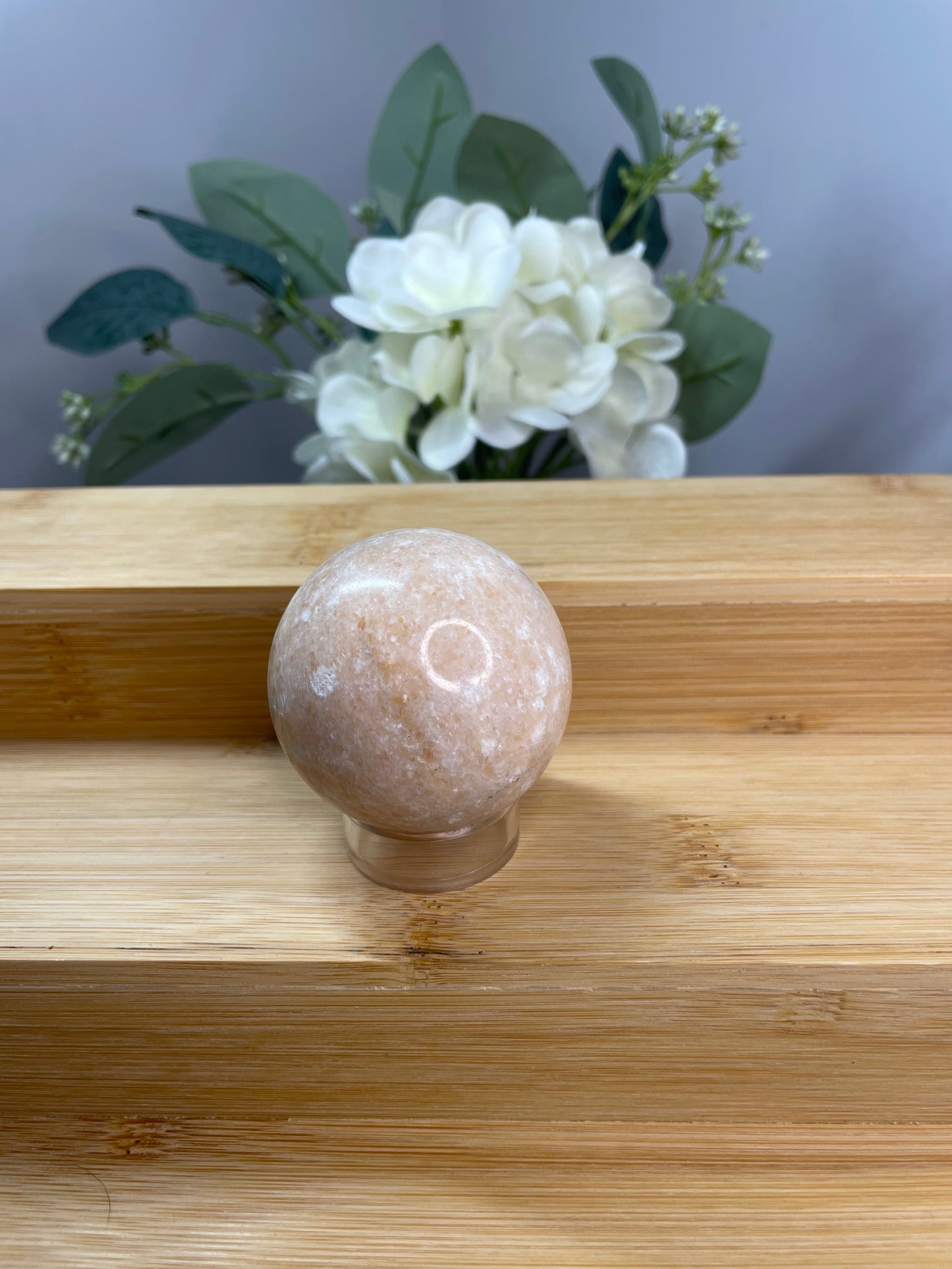 Pale Orange Calcite Sphere