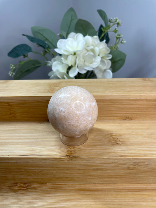 Pale Orange Calcite Sphere