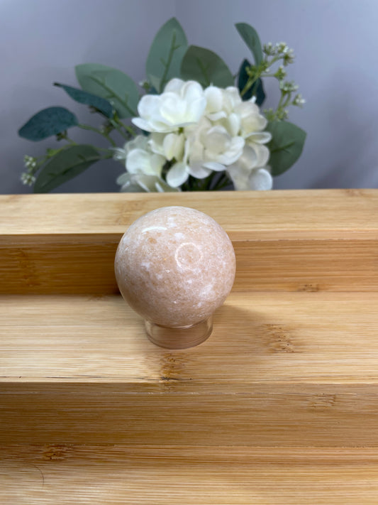 Pale Orange Calcite Sphere