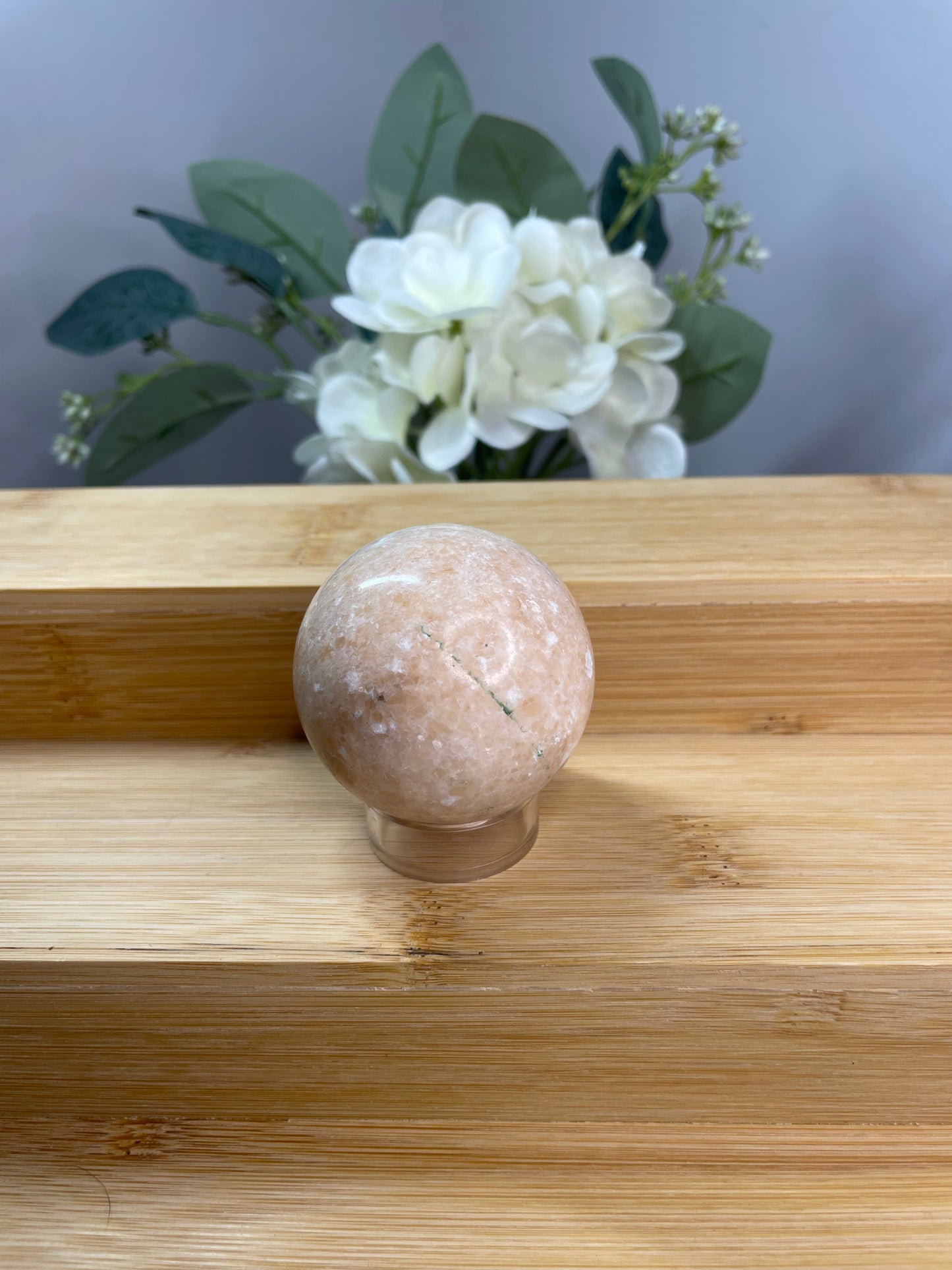 Pale Orange Calcite Sphere