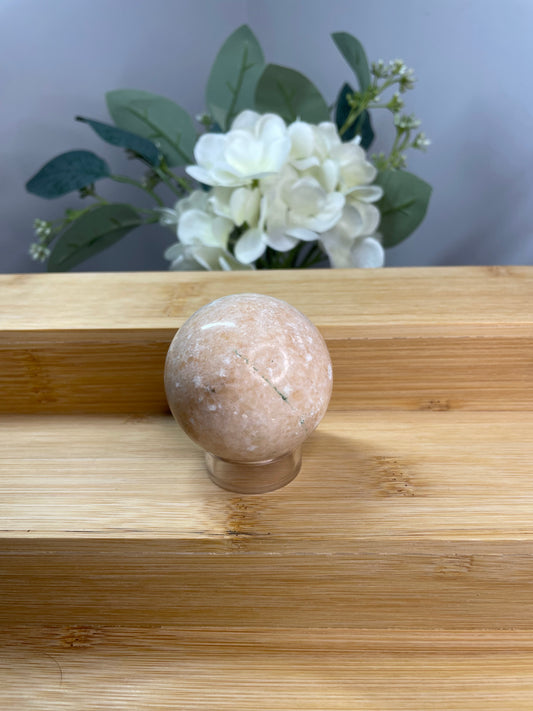 Pale Orange Calcite Sphere