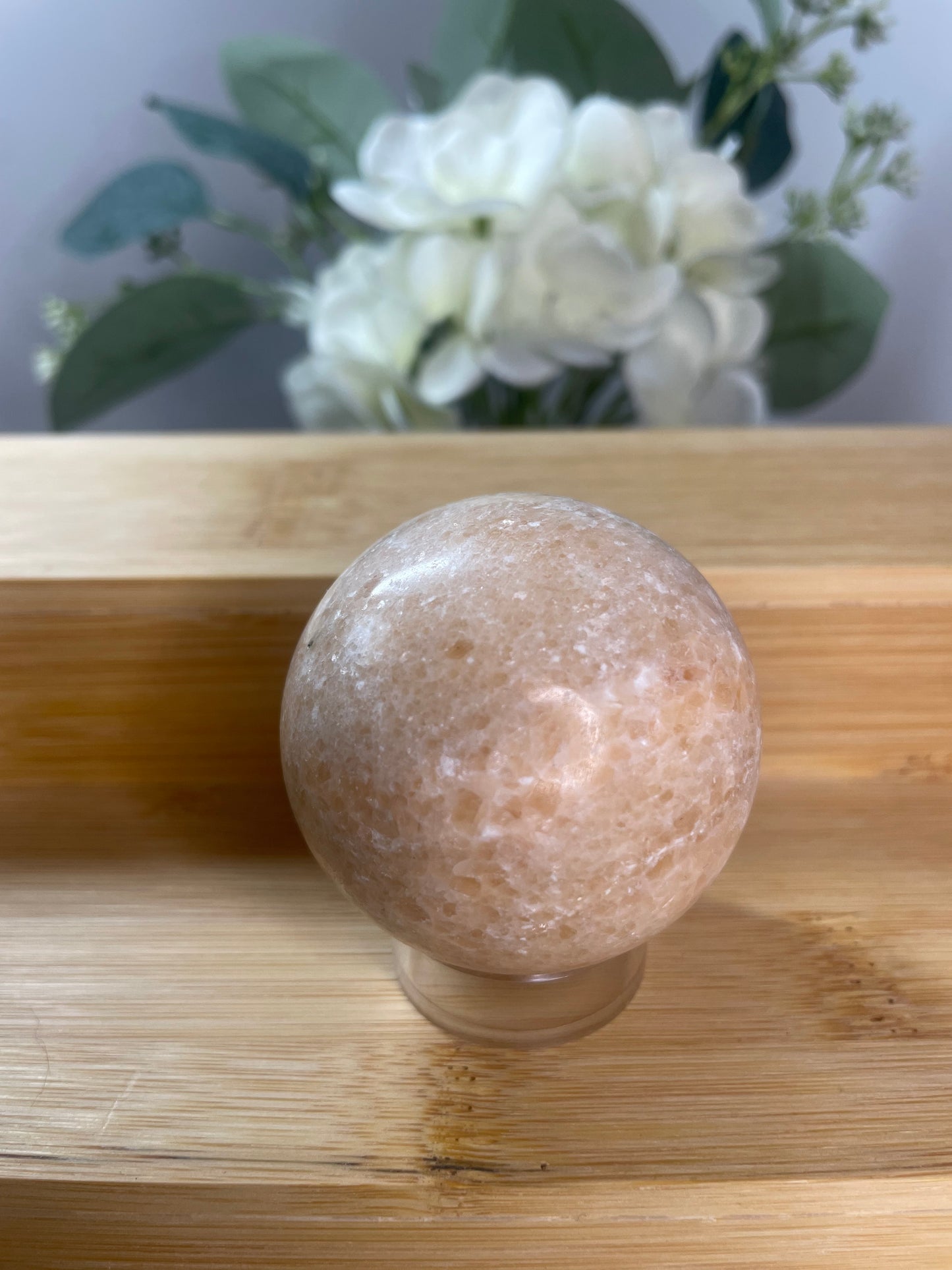 Pale Orange Calcite Sphere