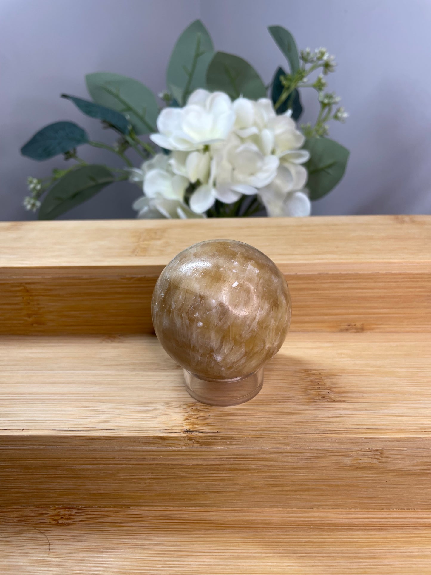 Honey Calcite Sphere