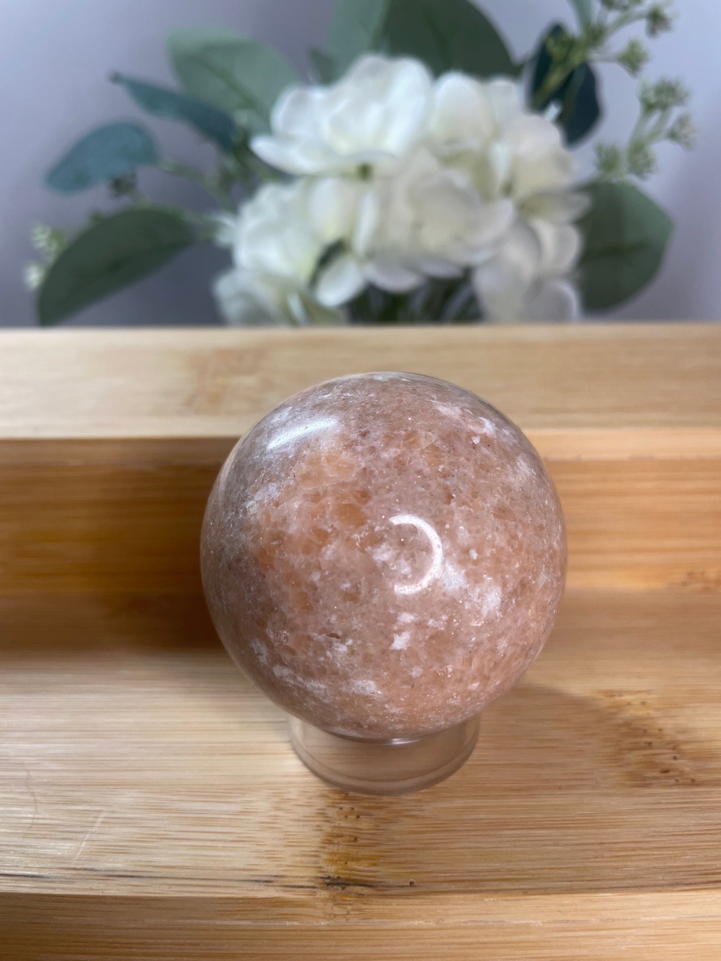 Pale Orange Calcite Sphere