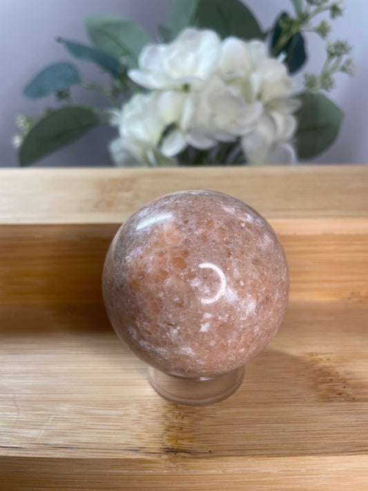 Pale Orange Calcite Sphere