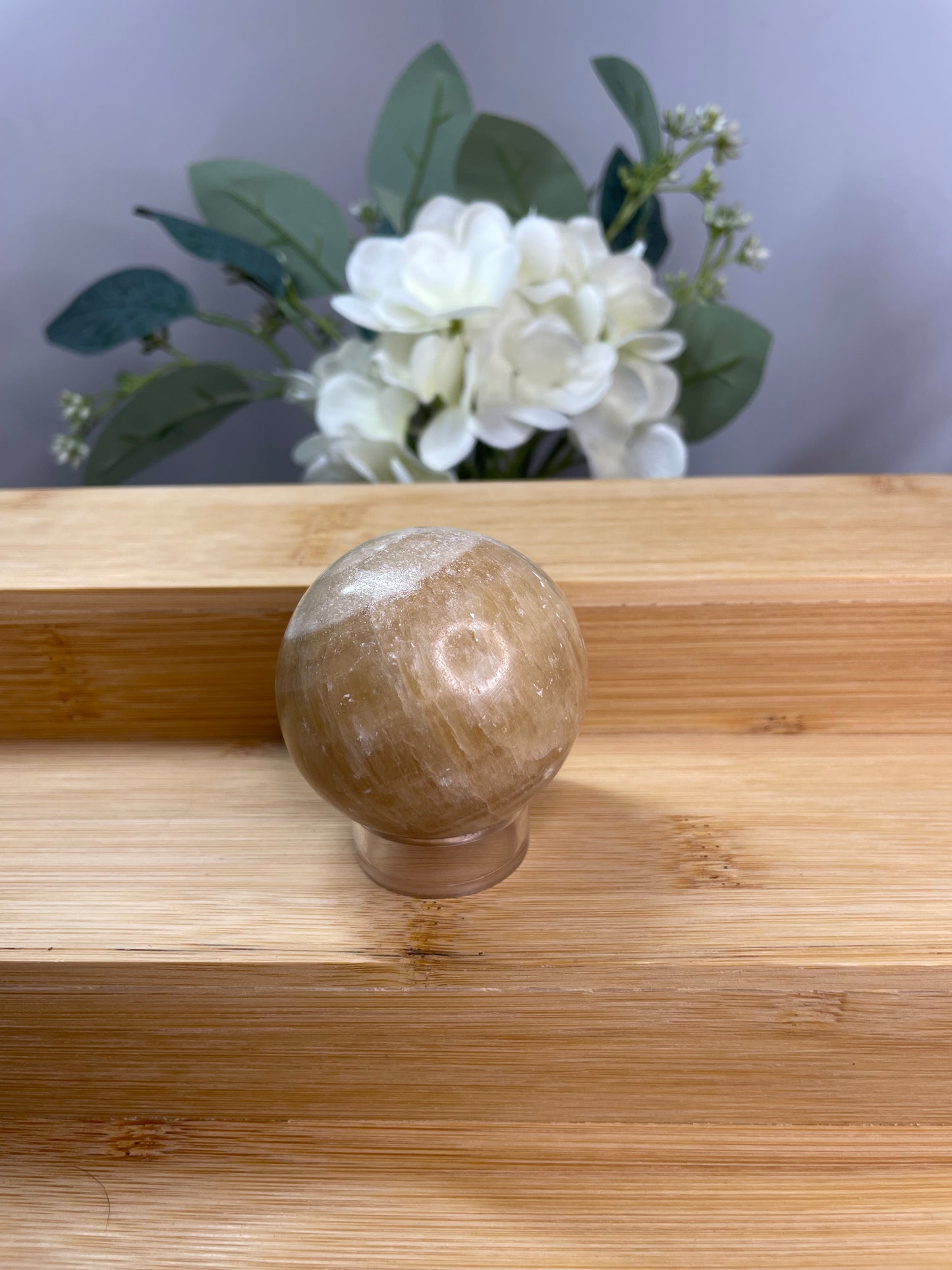 Honey Calcite Sphere