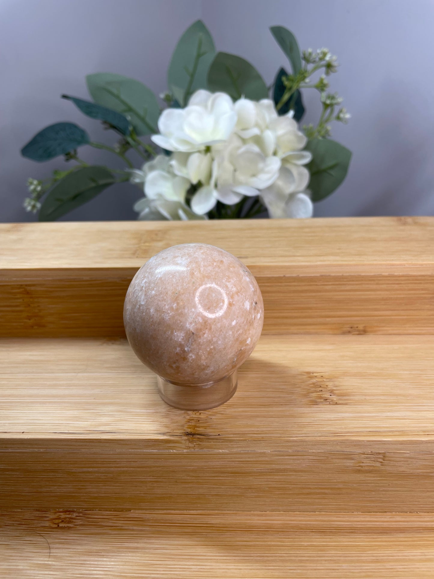 Pale Orange Calcite Sphere