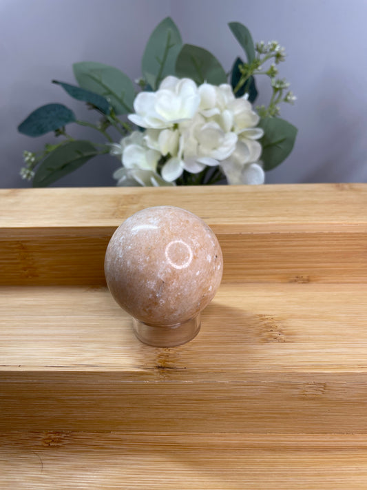 Pale Orange Calcite Sphere