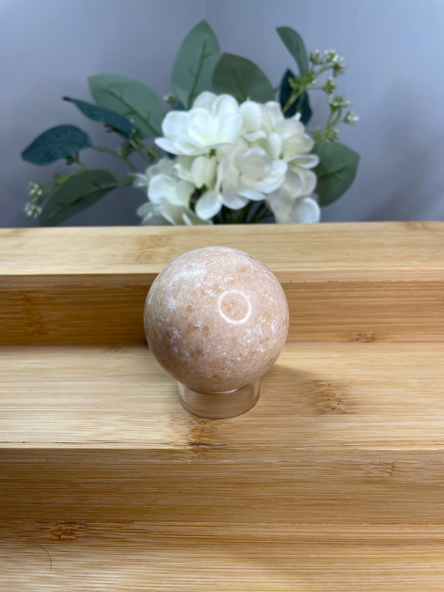 Pale Orange Calcite Sphere