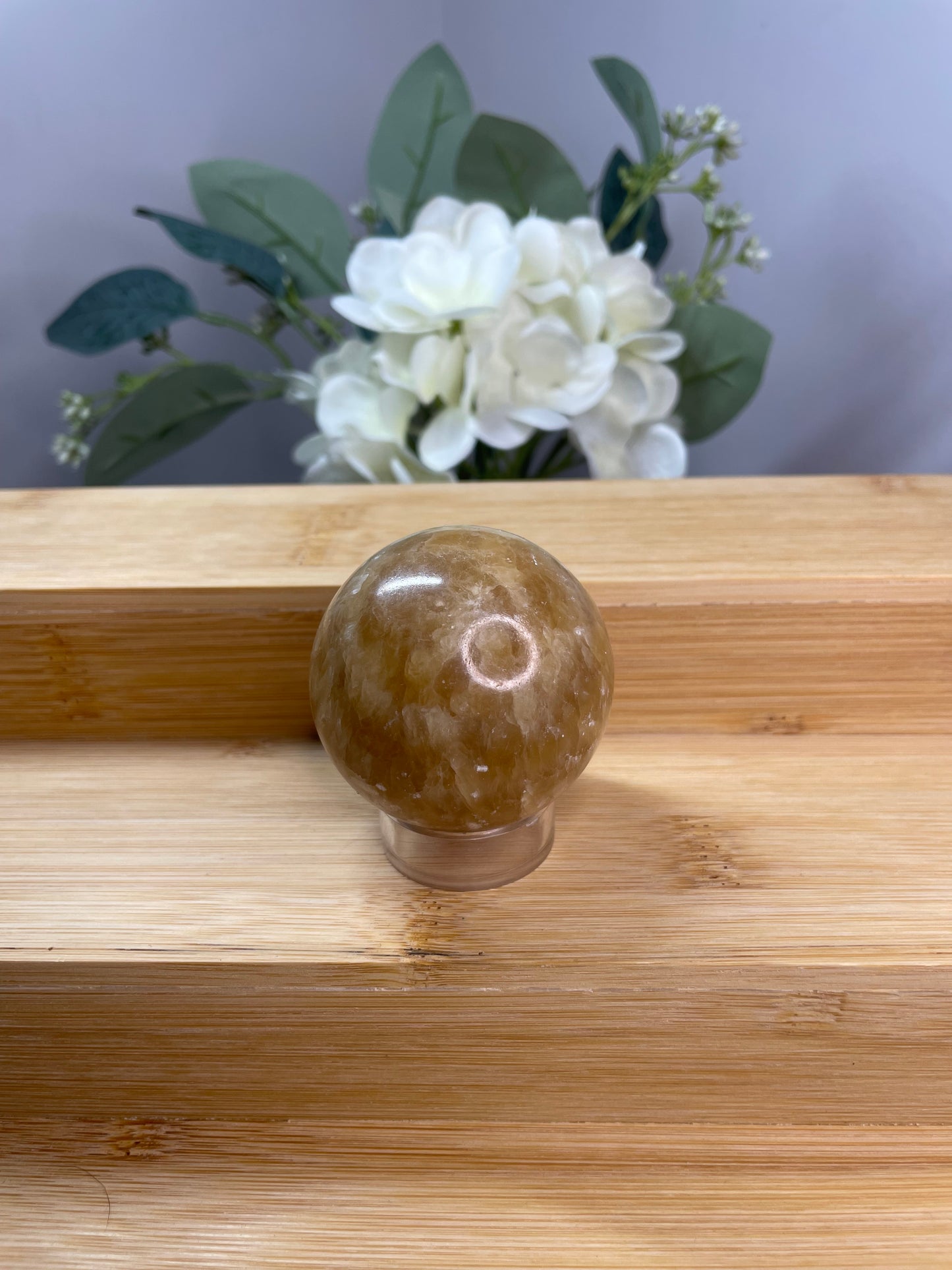 Honey Calcite Sphere