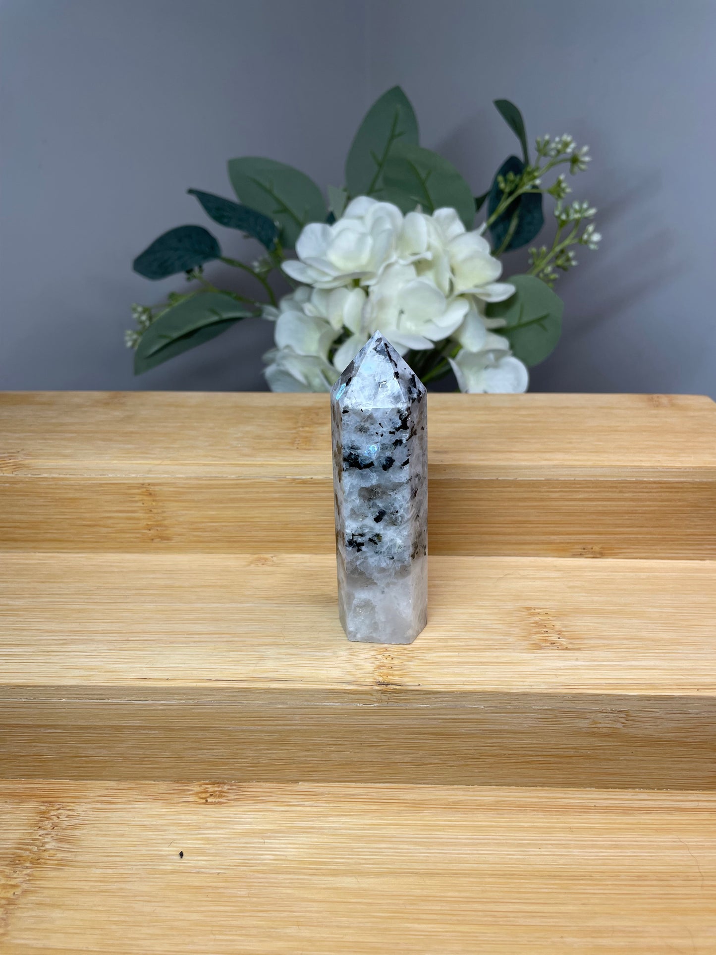 Rainbow Moonstone Point