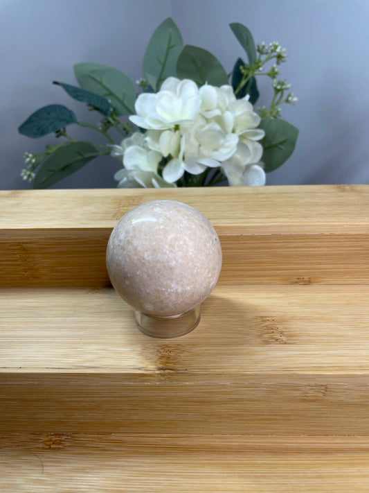 Pale Orange Calcite Sphere