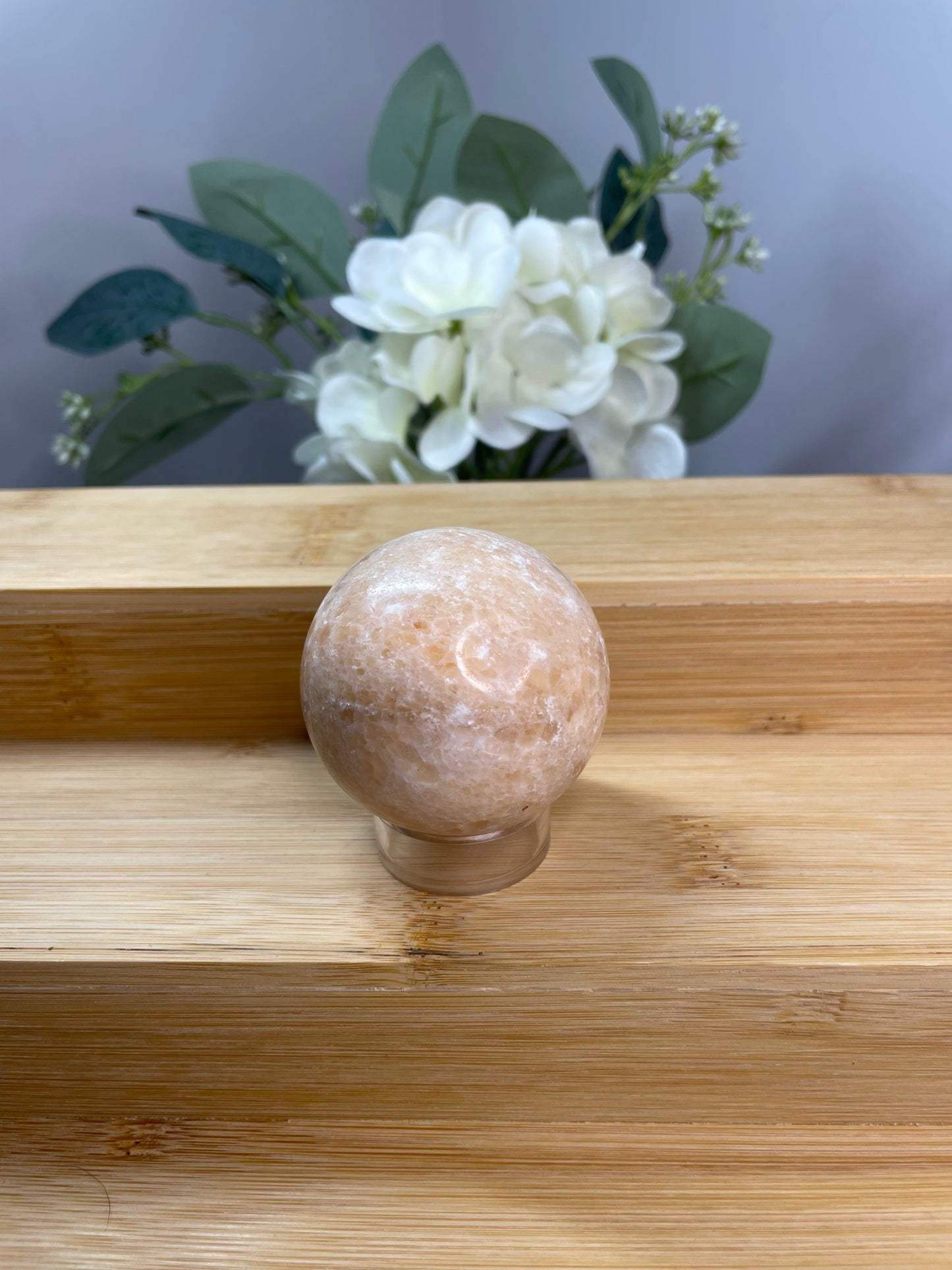 Pale Orange Calcite Sphere