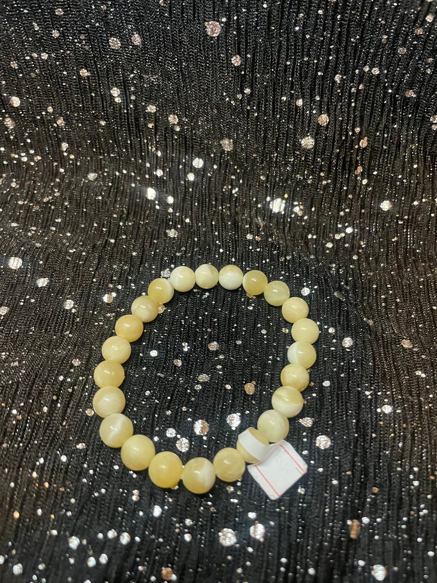 Yellow Calcite Bead Bracelet