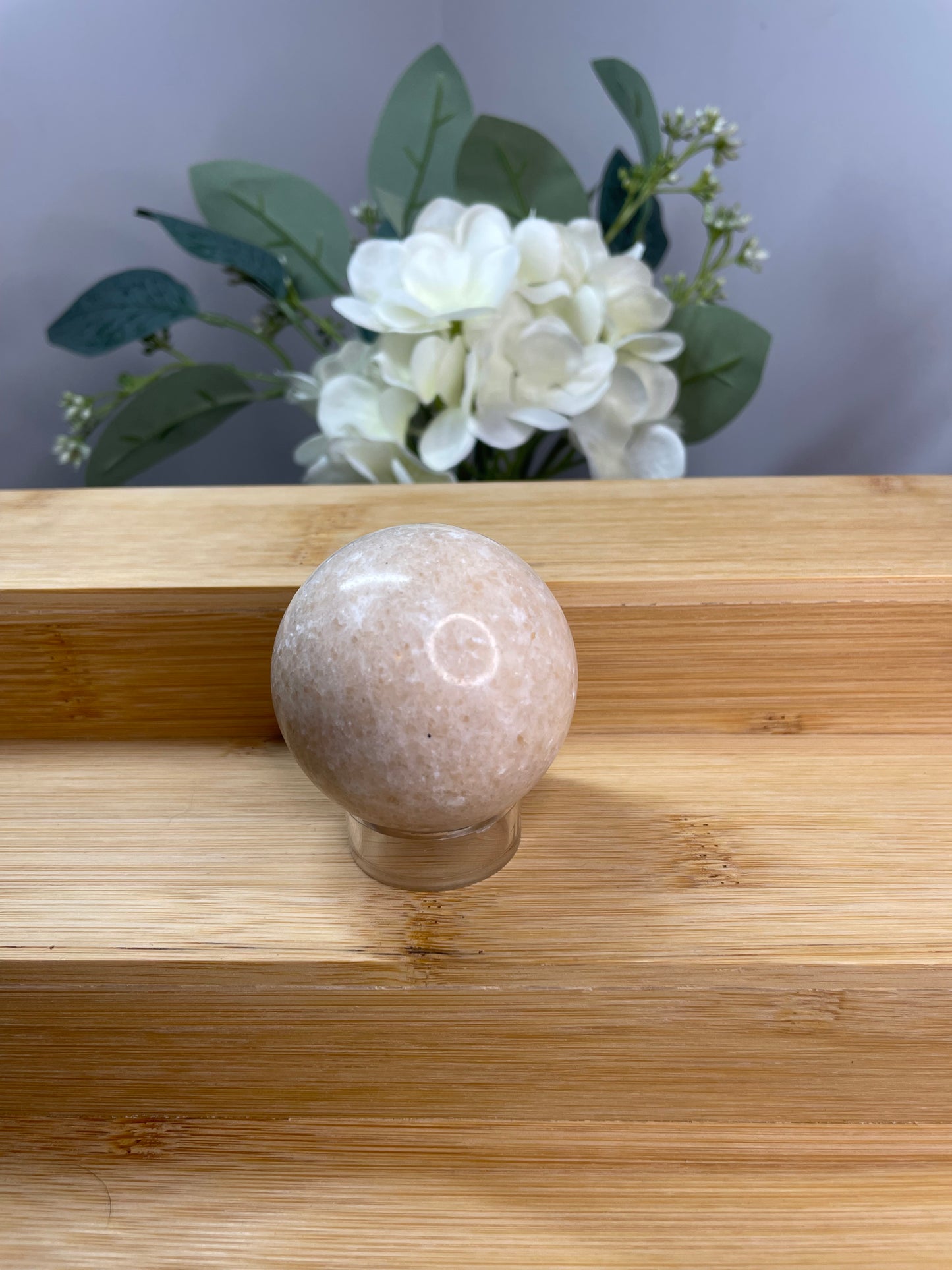 Pale Orange Calcite Sphere
