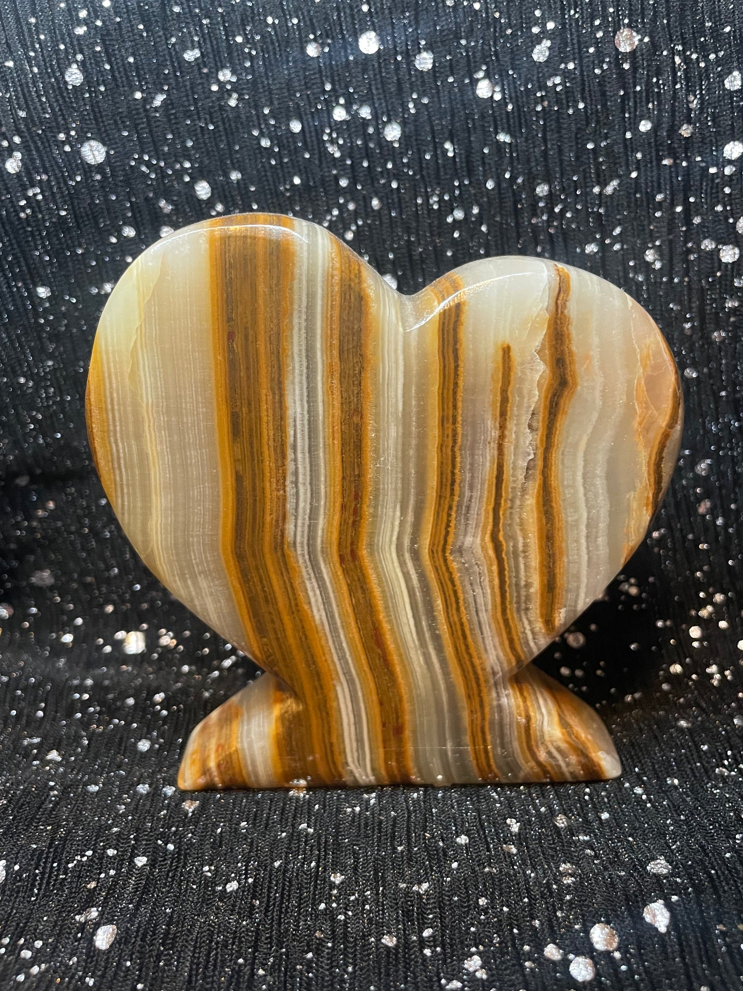Green Onyx Heart Carving