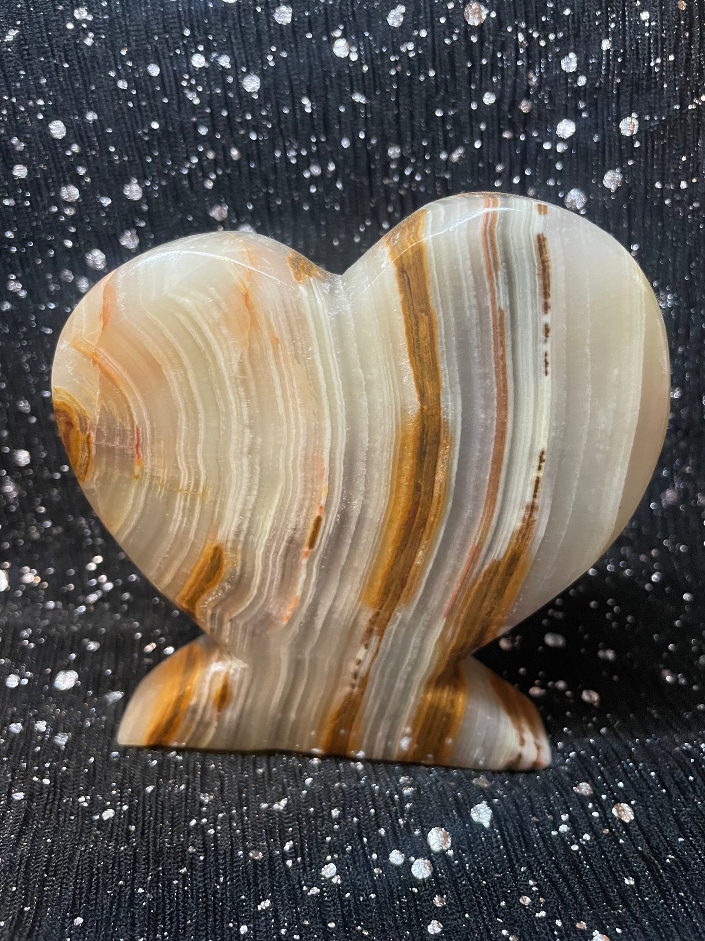 Green Onyx Heart Carving