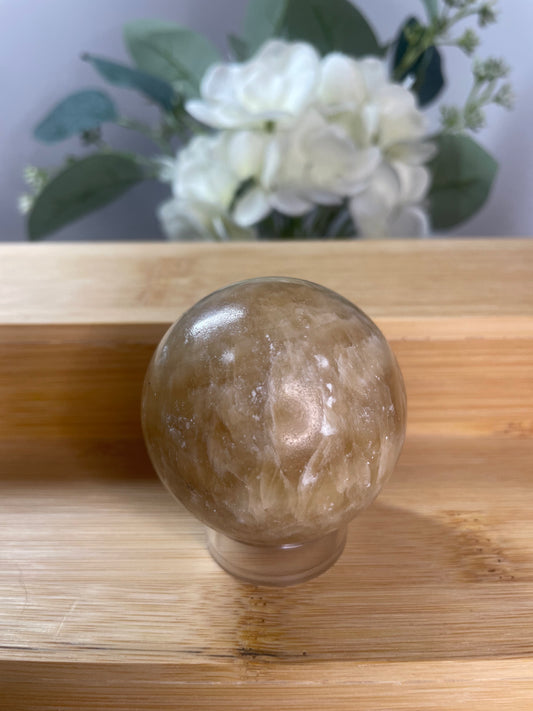 Honey Calcite Sphere