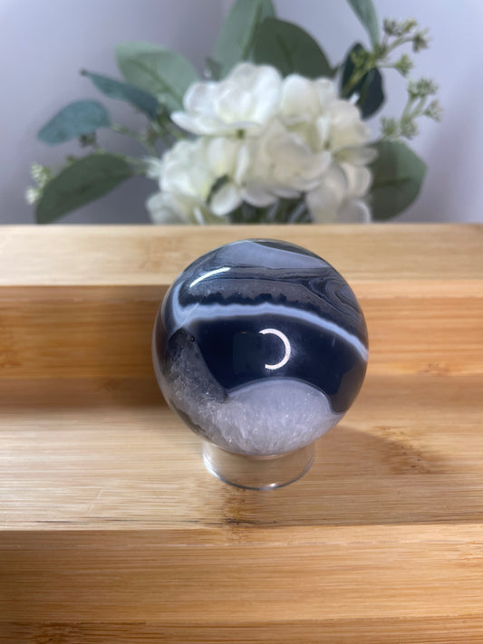 Black Agate Sphere