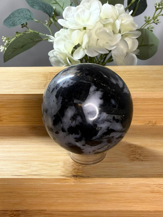 Black Tourmaline in Quartz Sphere