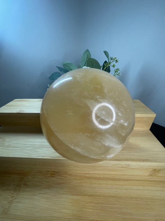XL Pale Yellow Calcite Sphere